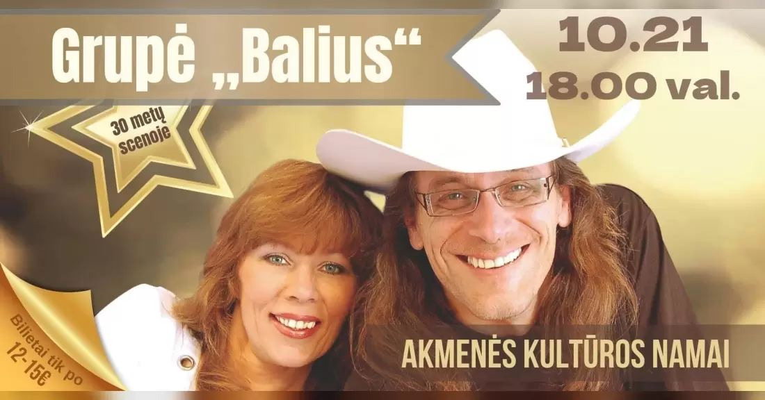 Grupė Balius kviečia švęsti kartu Akmenėje!