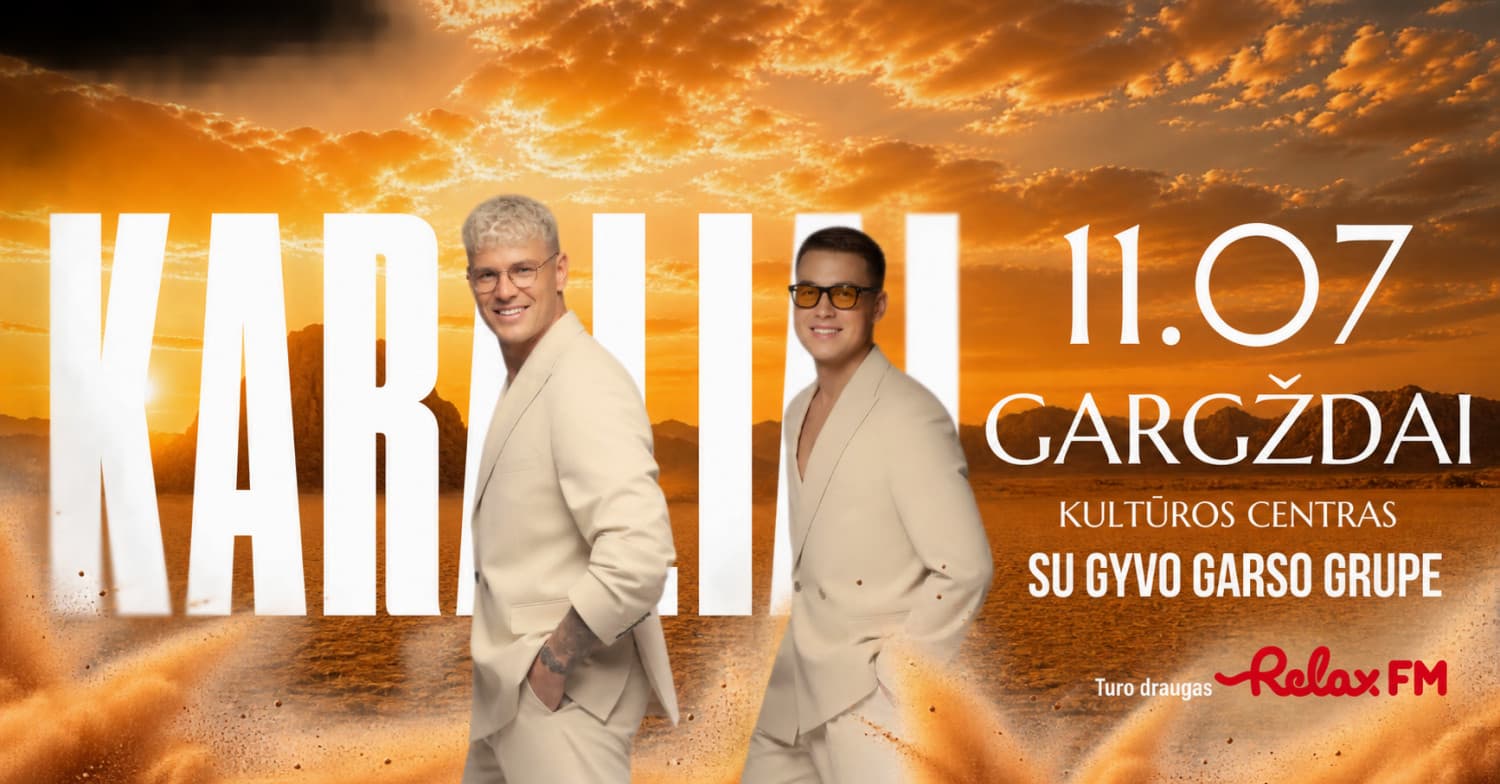 Grupė "Karaliai" koncertinis turas su gyvo garso grupe | Gargždai