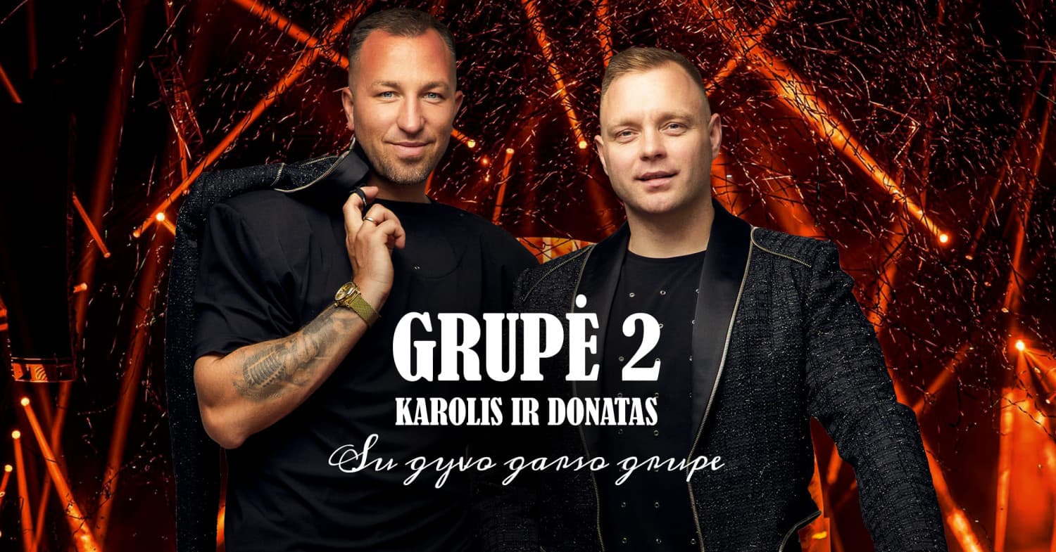 Grupė 2 - Karolis ir Donatas su gyvo garso grupe | Vilkaviškis
